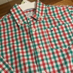 Boys crown & ivy button up shirt Christmas shirt 4t